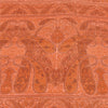 Sanskriti Vintage Sarees Orange Pure Silk Printed Sari 5yd Craft Fabric