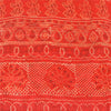 Sanskriti Vintage Sarees Yellow/Red Bandhani Printed Pure Silk Sari 5yd Fabric