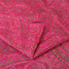 Sanskriti Vintage Sarees Hot Pink 100% Pure Silk Printed Sari 5+yd Craft Fabric