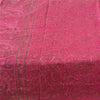 Sanskriti Vintage Sarees Hot Pink 100% Pure Silk Printed Sari 5+yd Craft Fabric