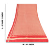 Sanskriti Vintage Sarees Red/Peach 100% Pure Silk Printed Sari 5+yd Craft Fabric