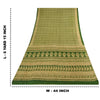 Sanskriti Vintage Sarees Green Indian Pure Silk Printed Sari 6+yd Craft Fabric