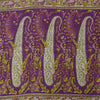 Sanskriti Vintage Sarees Purple Indian Pure Silk Printed Sari 5+yd Craft Fabric