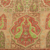 Sanskriti Vintage Sarees Beige Indian Pure Silk Printed Sari 6+yd Craft Fabric