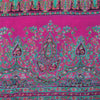 Sanskriti Vintage Sarees Turquoise 100% Pure Silk Printed Sari 5+yd Craft Fabric