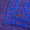 Sanskriti Vintage Sarees From India BluePure Silk Printed Sari 6+yd Craft Fabric