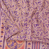 Sanskriti Vintage Sarees Purple 100% Pure Silk Printed Sari 5+yd Craft Fabric