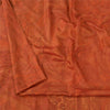 Sanskriti Vintage Sarees Orange Pure Silk Floral Printed Sari 6+yd Craft Fabric