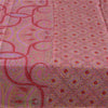 Sanskriti Vintage Sarees Blush-Pink Pure Silk Printed Sari 5+yd Craft Fabric