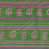 Sanskriti Vintage Sarees Green Indian Pure Silk Printed Sari 6+yd Craft Fabric