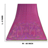 Sanskriti Vintage Sarees Hot-Pink 100% Pure Silk Printed Sari 6+yd Craft Fabric