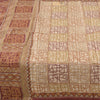 Sanskriti Vintage Sarees Cream Indian Pure Silk Printed Sari 5+yd Craft Fabric