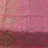 Sanskriti Vintage Sarees Dark Pink 100% Pure Silk Printed Sari 5+yd Craft Fabric