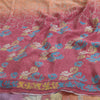 Sanskriti Vintage Sarees Indian Multi Pure Crepe Silk Printed Sari Craft Fabric