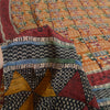 Sanskriti Vintage Sarees Multi Pure Crepe Silk Geometric Print Sari Craft Fabric