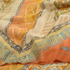 Sanskriti Vintage Sarees Indian Multi Pure Crepe Silk Printed Sari Craft Fabric