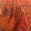 Sanskriti Vintage Sarees Rusty Orange 100% Pure Crepe Silk Printed Sari Fabric