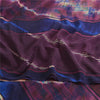 Sanskriti Vintage Sarees Pink Pure Crepe Silk Printed Sari 5yd Craft Fabric