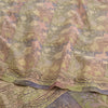 Sanskriti Vintage Sarees Multi Pure Crepe Silk Printed Sari 5yd Craft Fabric