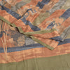 Sanskriti Vintage Sarees Multi Pure Crepe Silk Printed Sari 5yd Craft Fabric