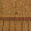 Sanskriti Vintage Sarees Brown Pure Crepe Silk Embroidered Printed Sari Fabric