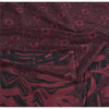 Sanskriti Vintage Sarees Purple/Black Pure Crepe Print Sari 5yd Craft Fabric