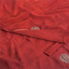 Sanskriti Vintage Sarees Red Tie-Dye Embroidered Zari Pure Crepe Sari Fabric