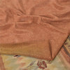 Sanskriti Vintage Sarees Dusty Pink Pure Crepe Silk Print Sari 5yd Craft Fabric