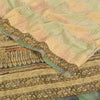 Sanskriti Vintage Sarees Multi Pure Crepe Silk Printed Sari 5yd Craft Fabric