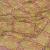 Sanskriti Vintage Sarees Multi Pure Crepe Silk Printed Sari 5yd Craft Fabric