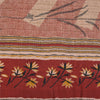 Sanskriti Vintage Sarees Red 100% Pure Crepe Silk Printed Sari 5yd Craft Fabric