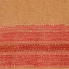 Sanskriti Vintage Sarees Beige/Red Pure Crepe Silk Printed Sari 5yd Craft Fabric