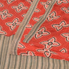 Sanskriti Vintage Sarees Red Blend Crepe Printed Sari 5yd Floral Craft Fabric