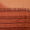 Sanskriti Vintage Sarees Peach 100%Pure Crepe Silk Printed Sari 5yd Craft Fabric