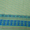 Sanskriti Vintage Sarees Ivory 100%Pure Crepe Silk Printed Sari 5yd Craft Fabric