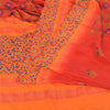 Sanskriti Vintage Sarees Red 100% Pure Crepe Silk Printed Sari 5yd Craft Fabric