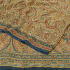 Sanskriti Vintage Sarees Multi Pure Crepe Silk Printed Sari 5yd Craft Fabric