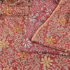 Sanskriti Vintage Sarees Pink 100% Pure Crepe Silk Printed Sari 5yd Craft Fabric