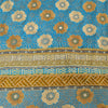 Sanskriti Vintage Sarees Blue Embroidered Pure Crepe Silk Print Sari 5yd Fabric