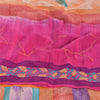 Sanskriti Vintage Sarees Multi 100%Pure Crepe Silk Printed Sari 5yd Craft Fabric