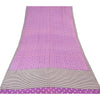 Sanskriti Vintage Sarees Purple Pure Crepe Silk Printed Sari 5yd Craft Fabric