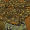 Sanskriti Vintage Sarees Multi Pure Crepe Silk Printed Sari 5yd Craft Fabric