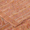 Sanskriti Vintage Sarees Multi Hand Block Printed Pure Crepe Silk Sari 6ydFabric