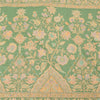 Sanskriti Vintage Sarees Hand Bead Kantha Pure Crepe Silk Print Sari 5yd Fabric