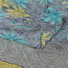 Sanskriti Vintage Sarees Gray 100% Pure Crepe Silk Printed Sari 5yd Craft Fabric