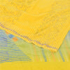 Sanskriti Vintage Sarees Yellow Pure Crepe Silk Printed Sari 5yd Craft Fabric