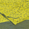 Sanskriti Vintage Sarees Yellow Pure Crepe Silk Printed Sari 5+yd Craft Fabric