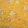 Sanskriti Vintage Sarees Yellow Pure Chiffon Silk Printed Sari Soft Craft Fabric