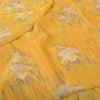 Sanskriti Vintage Sarees Yellow Pure Chiffon Silk Printed Sari Soft Craft Fabric