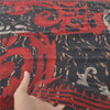 Sanskriti Vintage Sarees Black/Red Pure Georgette Silk Printed Sari Craft Fabric